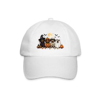 Halloween Teckel Sorcière Citrouille Momie Fantôme - Casquette classique - blanc/blanc - Devant