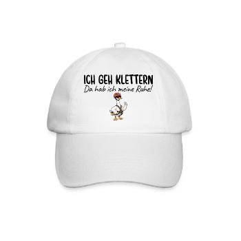 Klettern Da hab ich meine Ruhe - Baseballkappe - Weiß/Weiß - Vorne