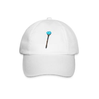 Magischer Kristallstab Blau - Baseballkappe - Weiß/Weiß - Vorne