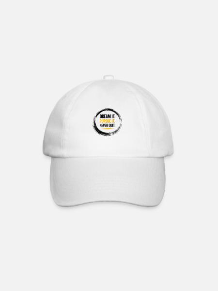 Pursue It Bold Motivational Stamp - Baseball Cap - white/white