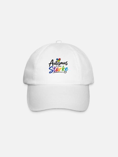 Autismus ist eine Stärke - Baseballkappe - Weiß/Weiß