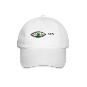 Mosaïque des yeux avec motif émeraude Gen - Casquette classique - blanc/blanc - Devant