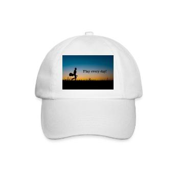Play every day Evening light - Baseball Cap - white/white - Front