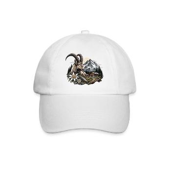 Summit trestle in the alpine forest - Baseball Cap - white/white - Front