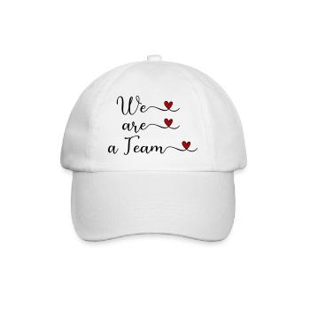 We are a Team Team Unity Design with a Heart - Baseball Cap - white/white - Front