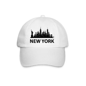 New York Skyline - Baseball Cap - white/white - Front