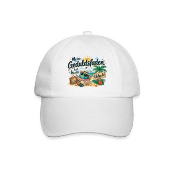 Geduldsfaden Im Urlaub Strandmotiv - Baseballkappe - Weiß/Weiß - Vorne