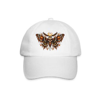 Halloween gothique de papillon - Casquette classique - blanc/blanc - Devant