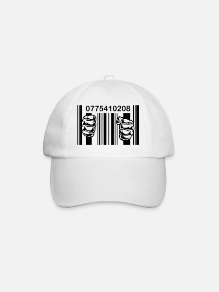 PRISON BARCODE - Baseballkappe - Weiß/Weiß
