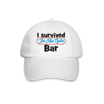 I survived the Blue Oyster Bar - Baseballkappe - Weiß/Weiß - Vorne