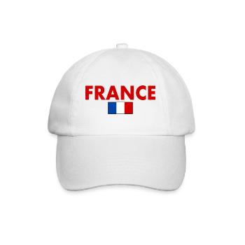 Frankreich - Baseballkappe - Weiß/Weiß - Vorne
