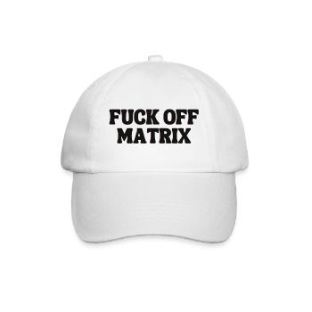 FUCK OFF MATRIX die ultimative Messages - Baseballkappe - Weiß/Weiß - Vorne