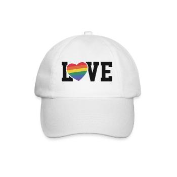 Love Rainbow Heart - Baseball Cap - white/white - Front