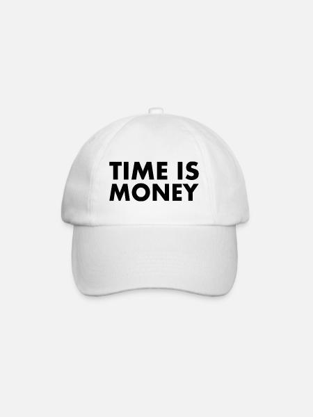 Time is money - Baseballkappe - Weiß/Weiß