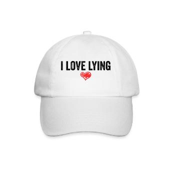 I Love Lying - Baseball Cap - white/white - Front