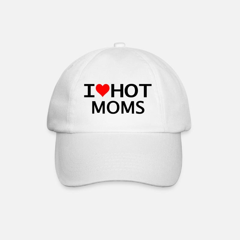 I love hot moms - Casquette classique - blanc/blanc