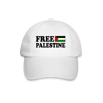 Free palestine - Baseballkappe - Weiß/Weiß - Vorne