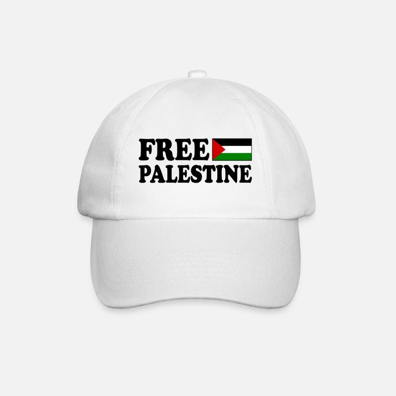 Free palestine - Baseballkappe - Weiß/Weiß