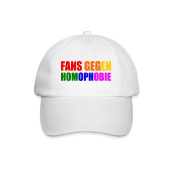 fans gegen homophobie - Baseballkappe - Weiß/Weiß - Vorne