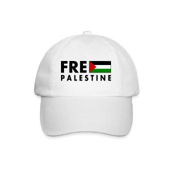Free palestine - Casquette classique - blanc/blanc - Devant