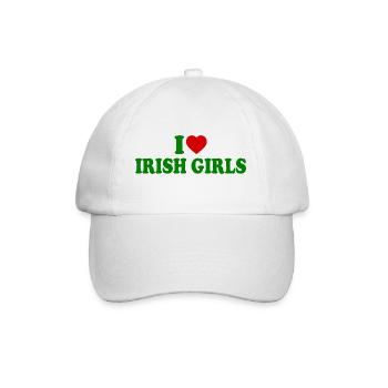 I love irish girls - Baseballkappe - Weiß/Weiß - Vorne