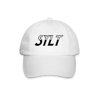 Elegant black lettering design Sylt - Baseball Cap - white/white - Front