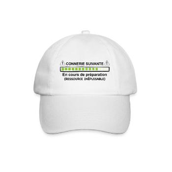 Connerie suivante ressource inépuisable - Casquette classique - blanc/blanc - Devant