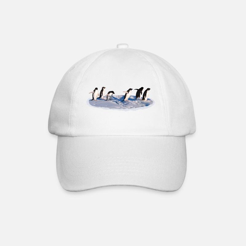 Pinguine auf einer Eisscholle Pinguin - Baseballkappe - Weiß/Weiß