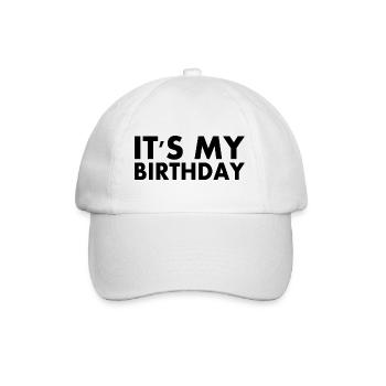 Its my birthday - Baseball Cap - white/white - Front