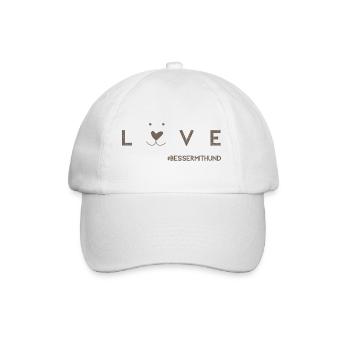 love bessermithund - Baseballkappe - Weiß/Weiß - Vorne