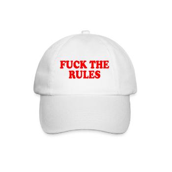Fuck the rules - Baseballkappe - Weiß/Weiß - Vorne