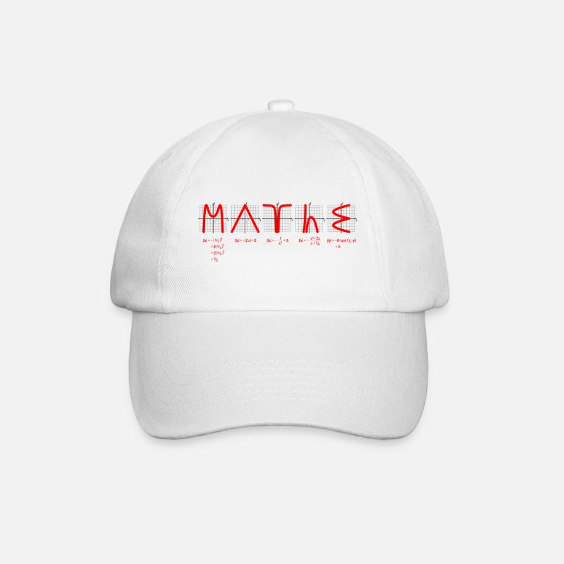 Mathe mit Funktionen rot - Baseballkappe - Weiß/Weiß
