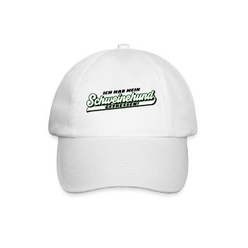 Farben änderbar | Schweinehund gefressen | mollig - Baseballkappe - Weiß/Weiß - Vorne
