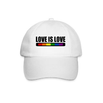 Love is love - Baseballkappe - Weiß/Weiß - Vorne