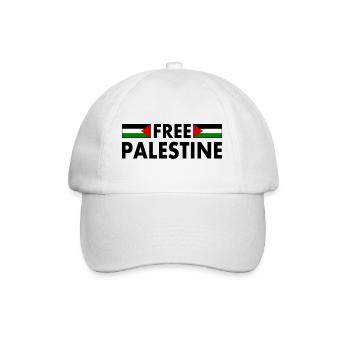 Free palestine - Casquette classique - blanc/blanc - Devant
