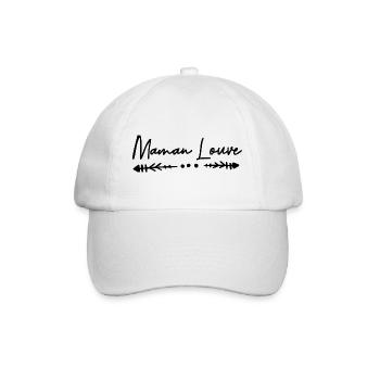 maman louve mère fille famille amour loup - Casquette classique - blanc/blanc - Devant