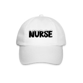 Text Eis Weihnachten Kostüm Krankenschwester - Baseballkappe - Weiß/Weiß - Vorne