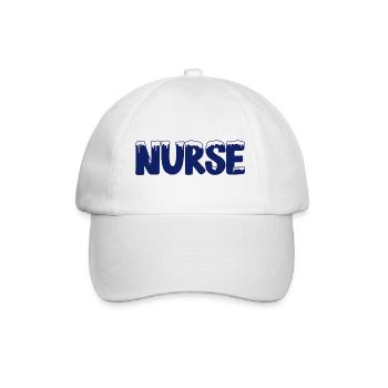Text Eis Weihnachten Kostüm Krankenschwester - Baseballkappe - Weiß/Weiß - Vorne