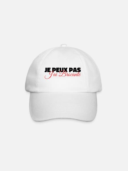 Je Peux Pas J'ai Brocante | Idée Cadeau Humour - Casquette classique - blanc/blanc