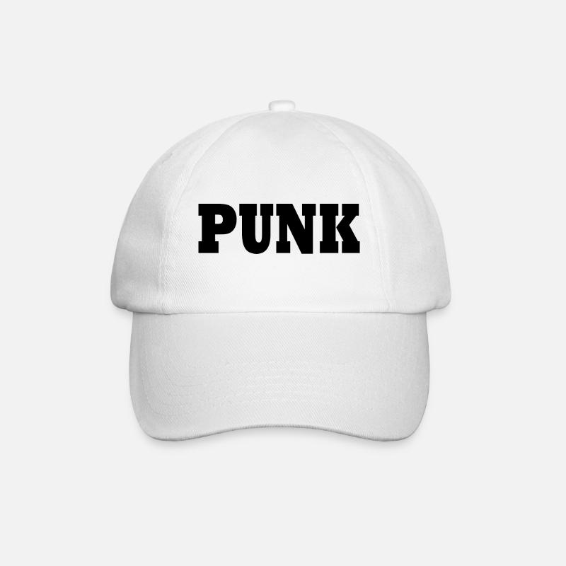 Punk - Baseballkappe - Weiß/Weiß