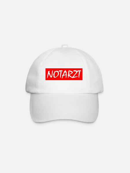 Notarzt - Baseballkappe - Weiß/Weiß