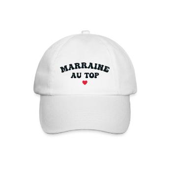 Marraine Au Top - Cadeau Marraine - Casquette classique - blanc/blanc - Devant