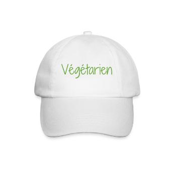 Vegetarian - Baseball Cap - white/white - Front