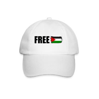 Free palestine - Casquette classique - blanc/blanc - Devant