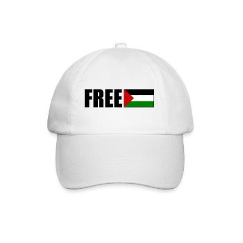 Free palestine - Casquette classique - blanc/blanc - Devant