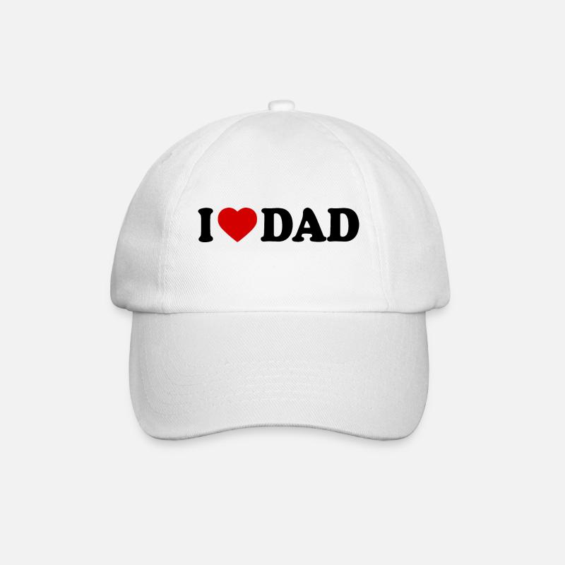 I love dad - Baseballkappe - Weiß/Weiß