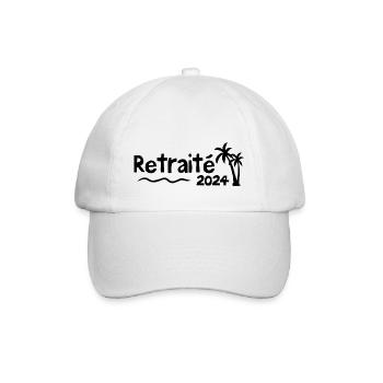 Retraité En 2024 / Humour Cadeau Retraité 2024 - Casquette classique - blanc/blanc - Devant