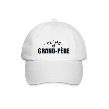 Promu Grand-père - Cadeau Naissance - Casquette classique - blanc/blanc - Devant