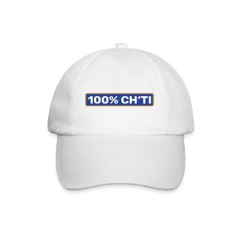 100% Ch'ti - Nord pas de calais - Casquette classique - blanc/blanc - Devant