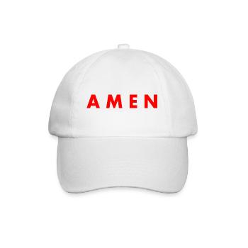 Amen - Baseball Cap - white/white - Front